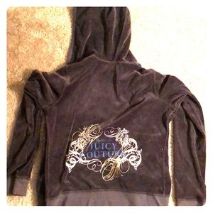 Juicy Couture velour zip up sweatshirt